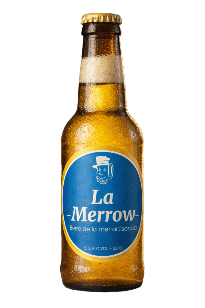 Bière de la mer artisanale Merrow brassée par la micro-brasserie Hop'n'Craic à Fougère en Bretagne.