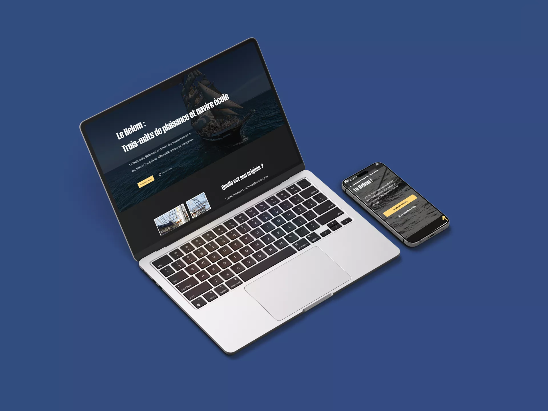 Mockup site web projet Le Belem portfolio François THO