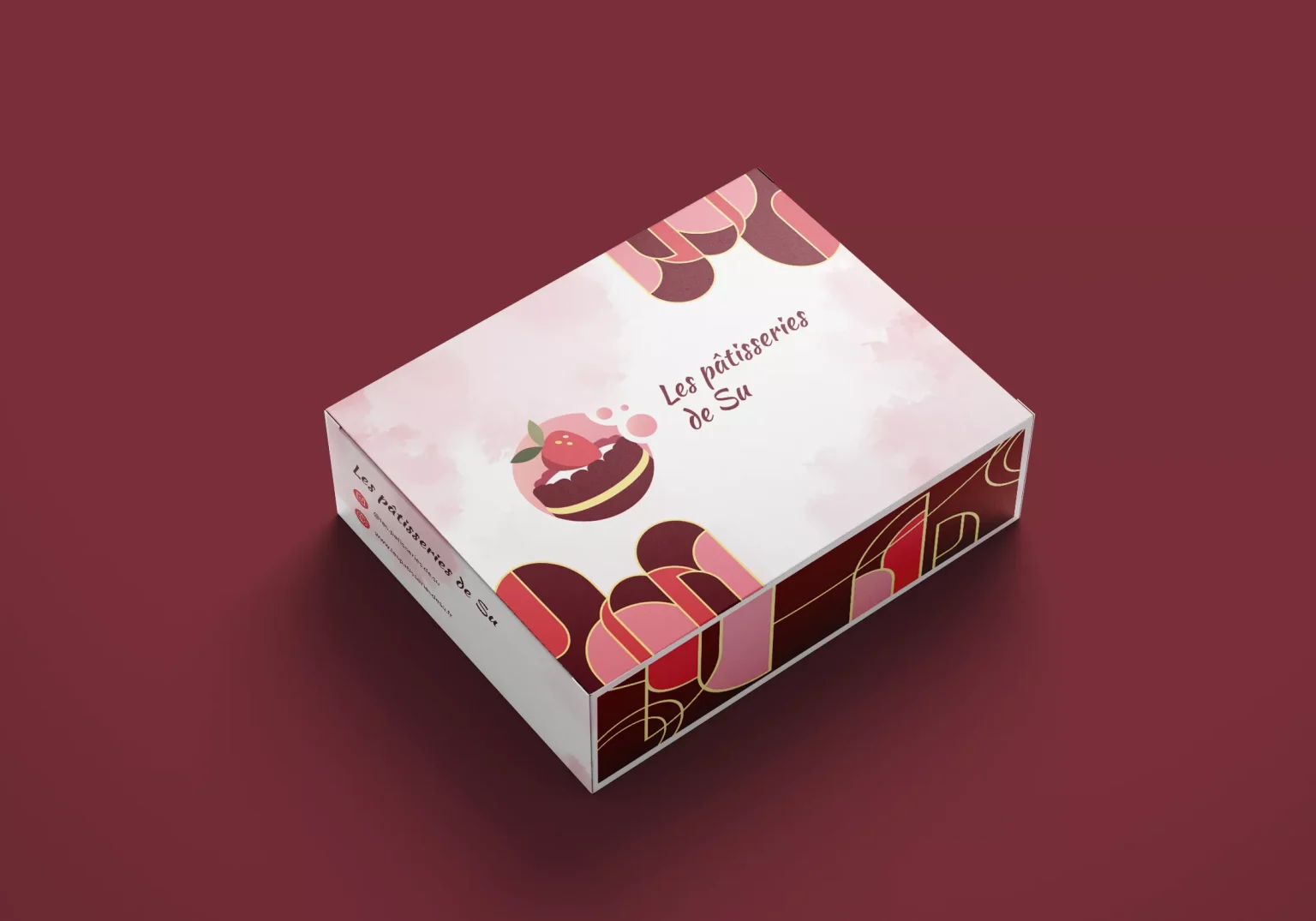 Mockup boîte de transport projet les patisseries de Su Portfolio Francois THO