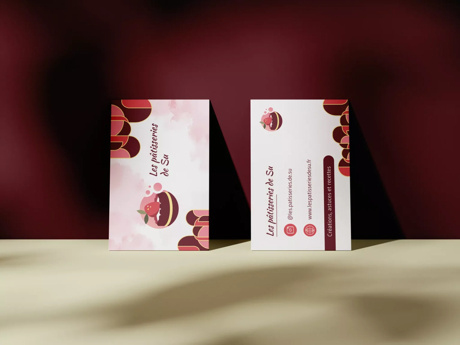 Mockup carte de visite projet les patisseries de Su Portfolio Francois THO