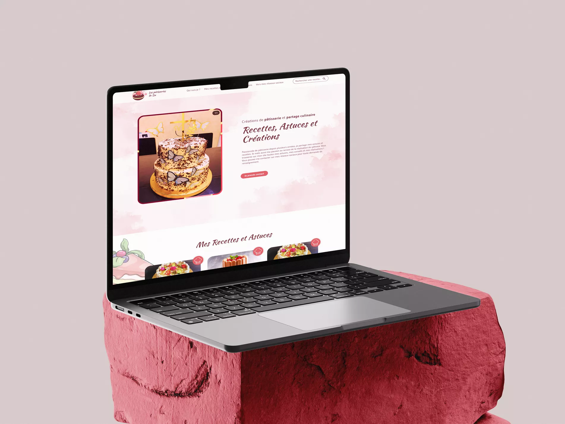 Mockup maquettes site web projet les patisseries de Su Portfolio Francois THO