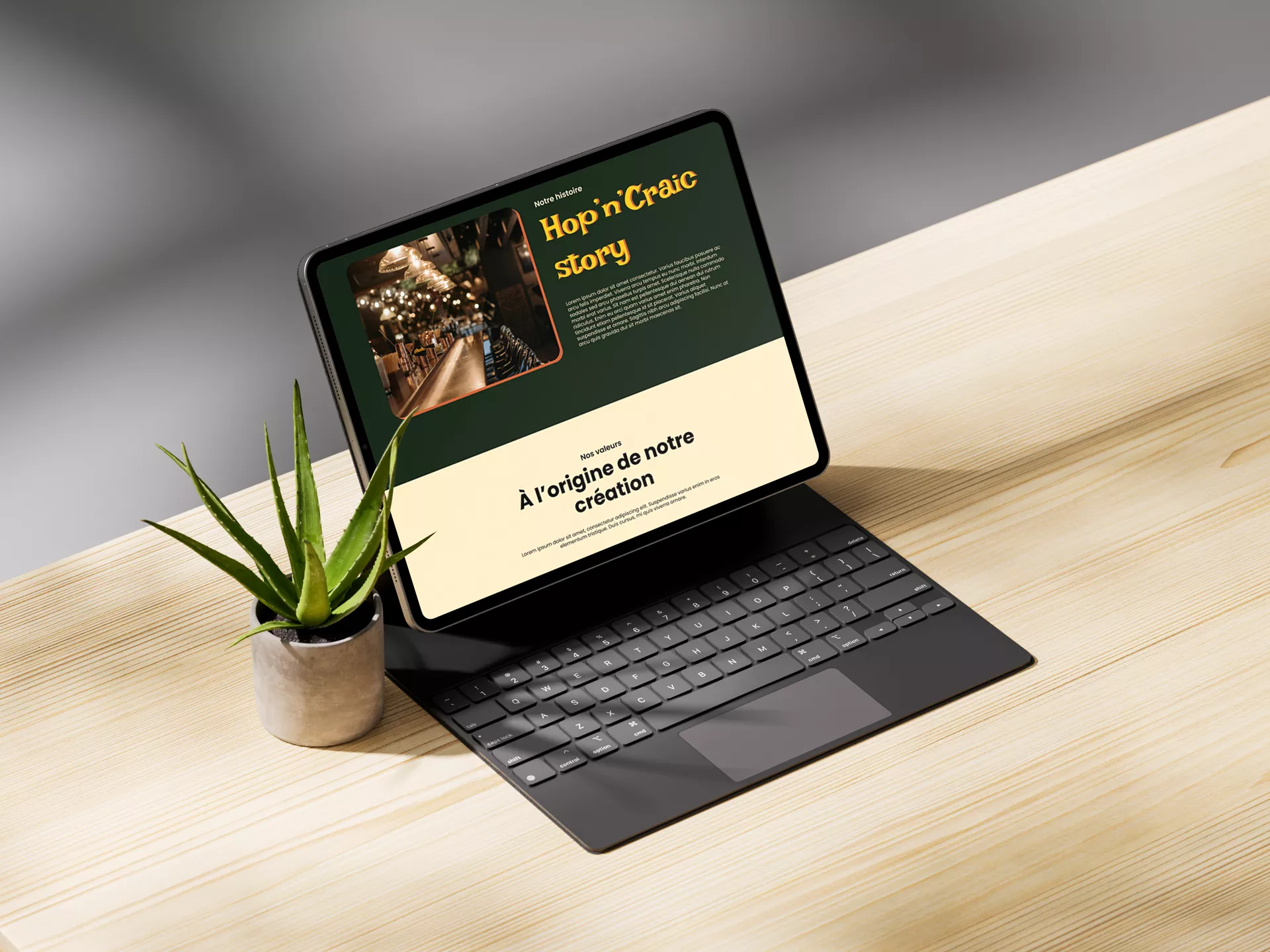 Mockup site web Hop'n'Craic portfolio Francois THO
