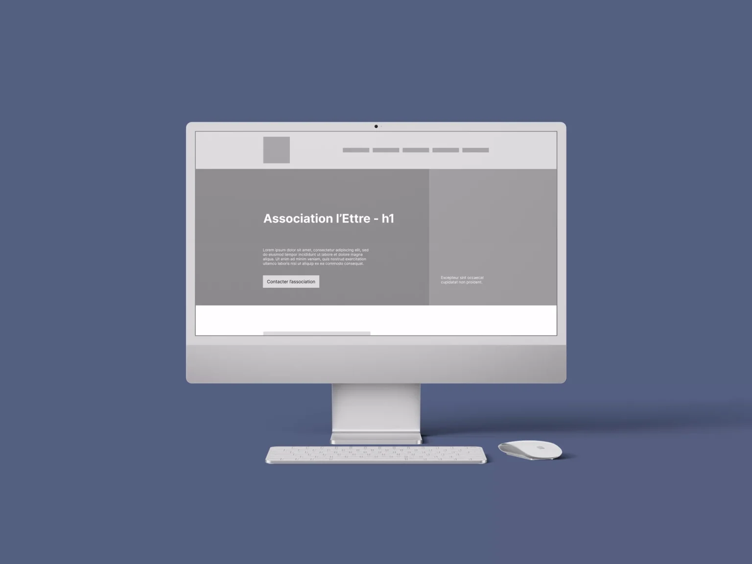 Mockup wireframe site web projet stage Association l'êttre protfolio François THO
