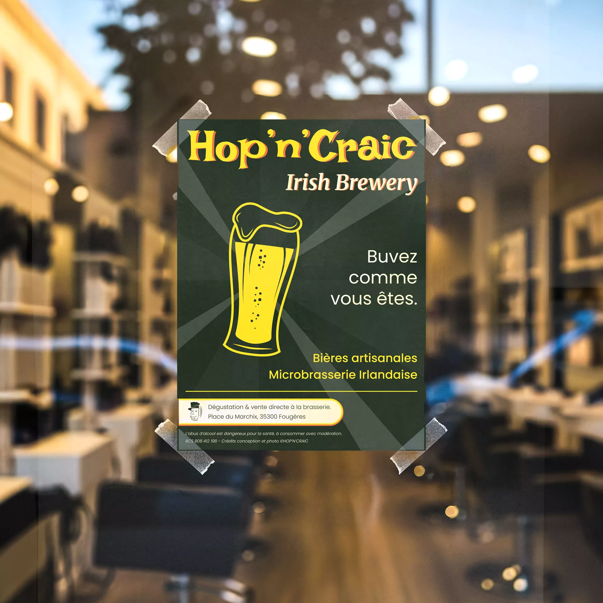 Mockup affiche Hop'n'Craic portfolio Francois THO